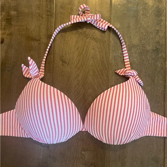 Calzedonia Swim Calzedonia Cobey Pink White Stripe Bikini Top